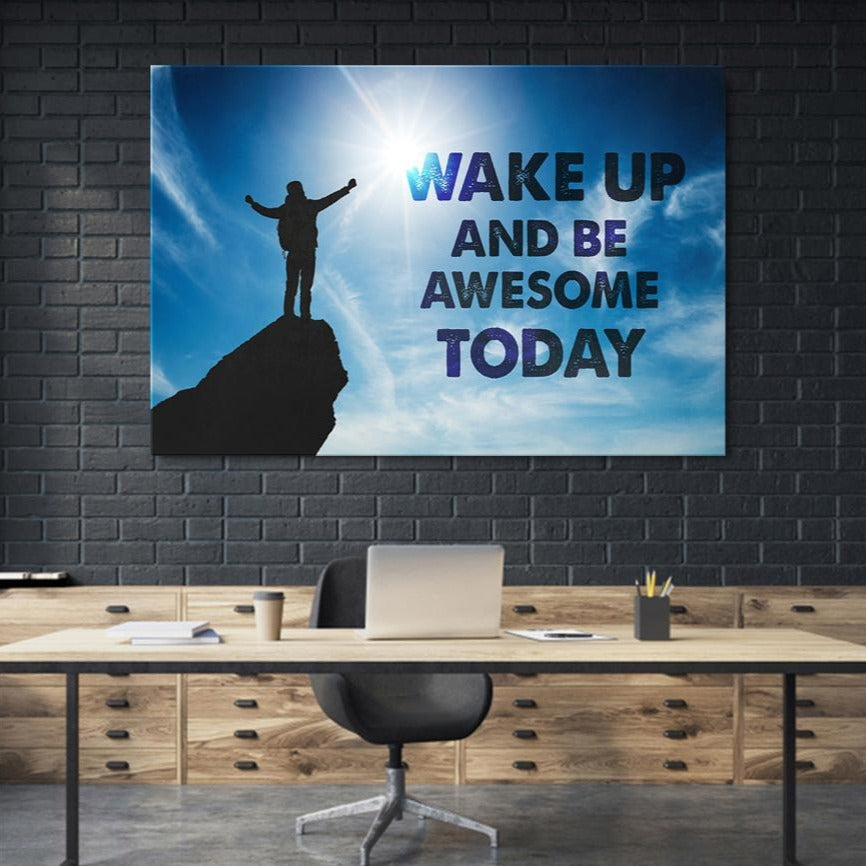 Motivations Leinwand Young Hustle Be awesome today
